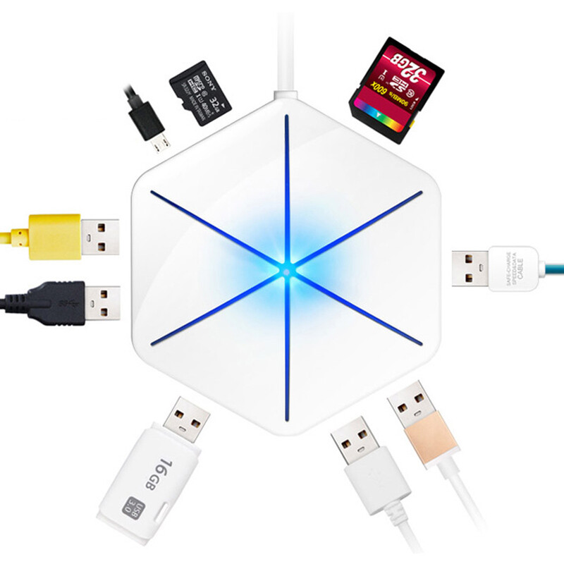 安普特速七彩炫光OTG版USB HUB 多功能集線器的魅力與實用性